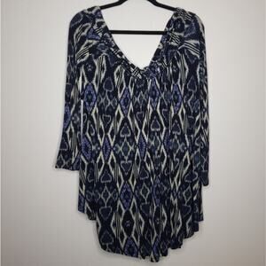 Free People | ikat print off shoulder tunic